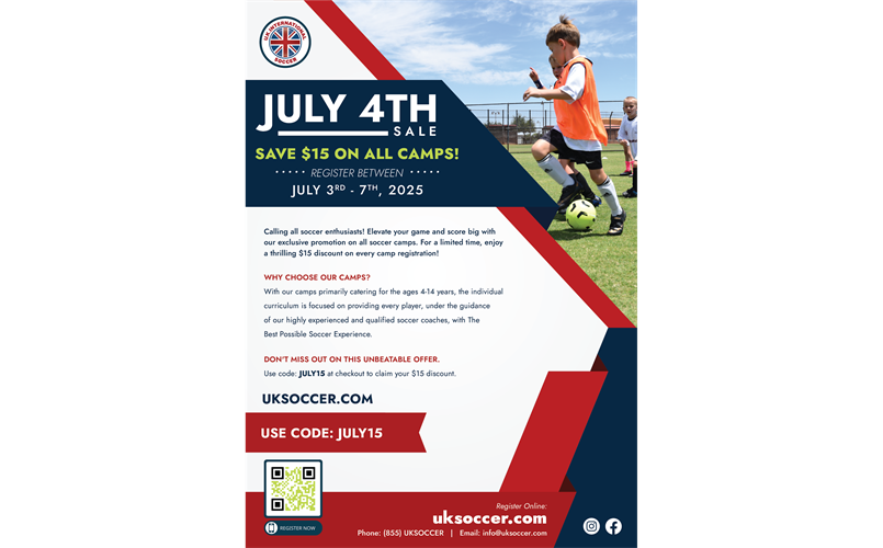 UK International Camp Savings! Promo July 15