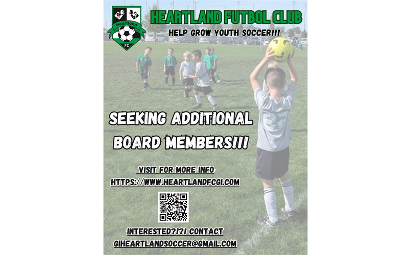 Consider joining our dedicated board and make a difference in youth soccer her in Grand Island!